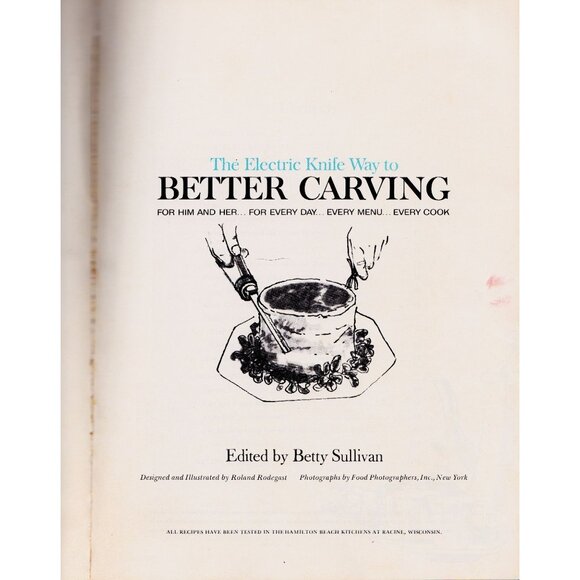 The Electric Knife Way to Better Carving 1967 1st Ed Softcover Color Photos - Picture 3 of 10